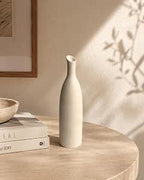 Weiße Keramikvase – Minimalistische Deko Vase