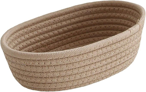 Baumwollkorb in Khaki – Ovaler Aufbewahrungskorb