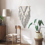 Boho Makramee Wandbehang Beige & Grau | Wanddeko