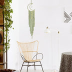Makramee Traumfänger Mond & Stern Grün | Boho Deko