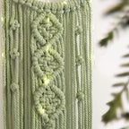 Makramee Traumfänger Mond & Stern Grün | Boho Deko