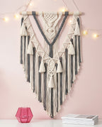 Boho Makramee Wandbehang Beige & Grau | Wanddeko