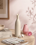 Weiße Keramikvase – Minimalistische Deko Vase