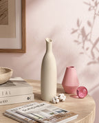 Weiße Keramikvase – Minimalistische Deko Vase